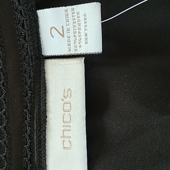 Chico's Black Sophisticated Tank Shell Chico's 2 (M) - Picture 6 of 8